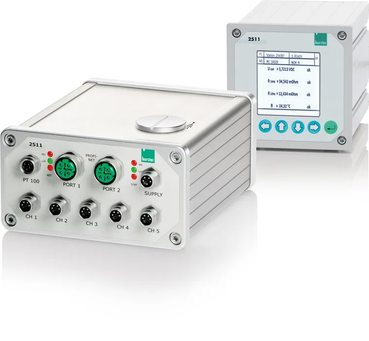Bild 2:	Das All-in-One-Modul 2511 ist für den Einsatz in der automatisierten Fertigungsprüfung von Lithium-Ionen-Batteriezellen für eine lückenlose 100 %ige Qualitätssicherung in Millisekunden prädestiniert. (Urheber: burster)