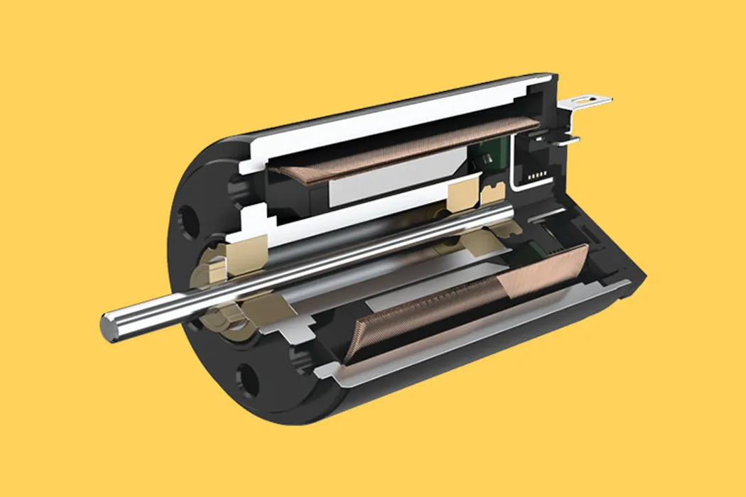 Bild 1:	DC-Kleinstantrieb mit Edelmetallkommutierung: Glasfaserpositionierung ist oft sein Einsatzfeld. (Urheber: FAULHABER)
