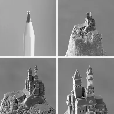 Das Schloss auf der Bleistiftspitze