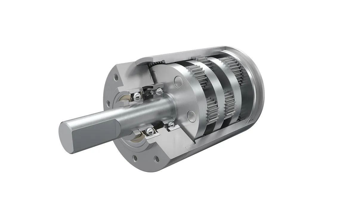 Bild 4: Planetengetriebe der Serie 22GPT hat wie der Antrieb einen Durchmesser von gerade einmal 22 mm. (Urheber: FAULHABER)