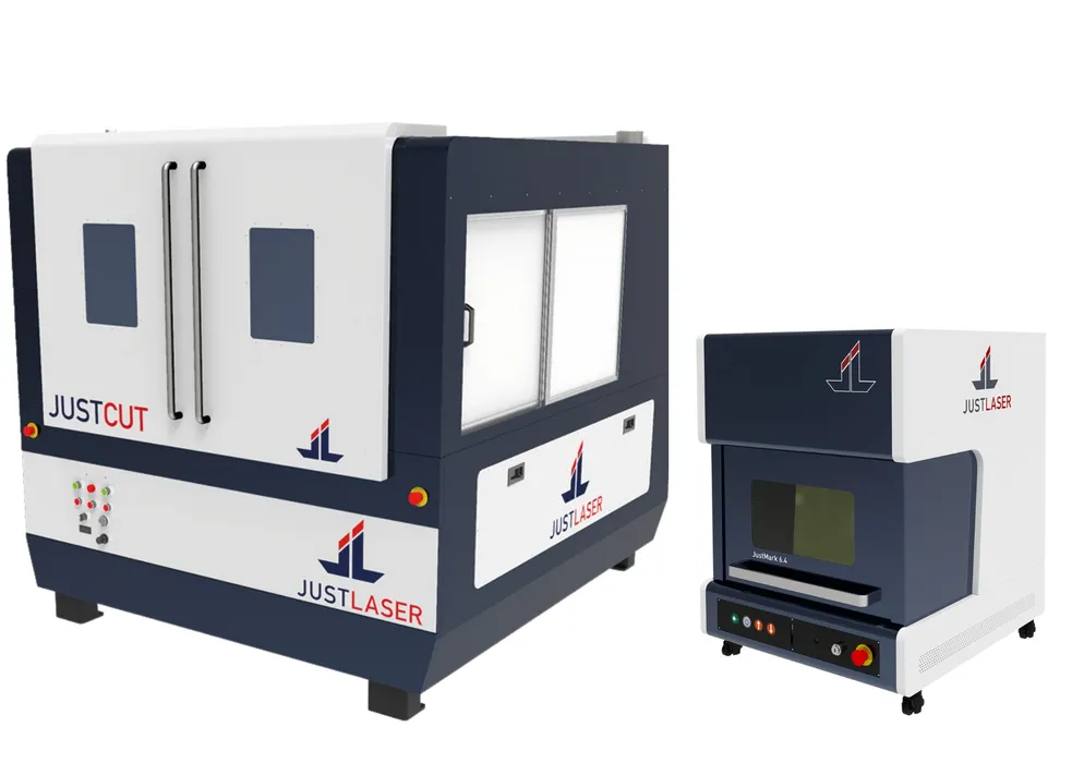 Bild 4: Zwei Kompakte Systemlösungen fürs Laser-Markieren und -Gravieren (Urheber: JustLaser)