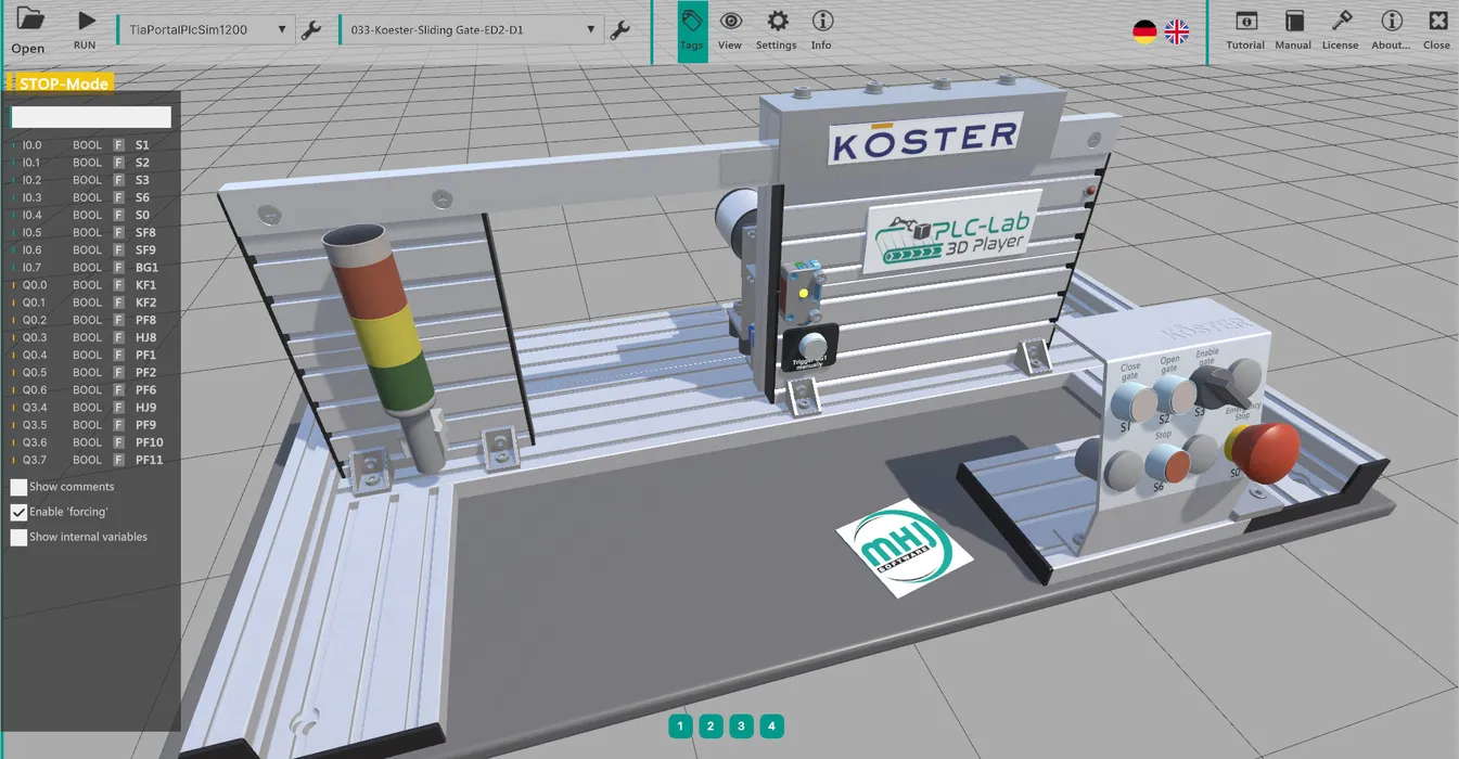 Bild 4: 	Außer den vier Stationen der vernetzten Fertigungslinie enthält die MSW auch 25 kleinere, autarke Simulationsmodelle mit unterschiedlichen Schwierigkeitsgraden. (Urheber: MHJ-Software GmbH & Co. KG)