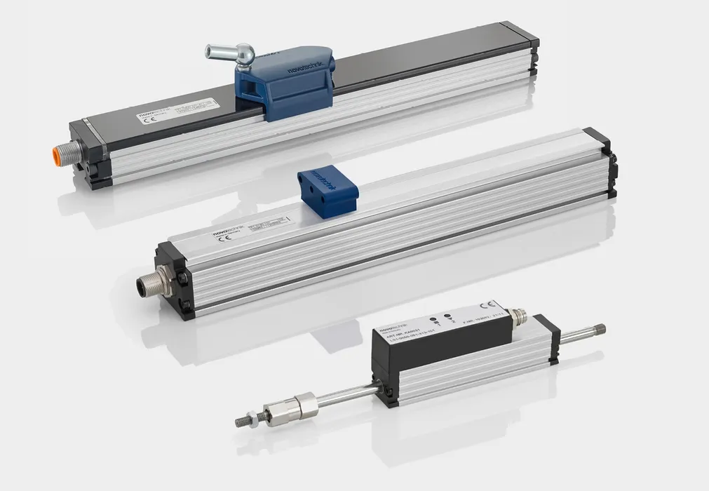 Bild 6: Lineare Messaufnehmer mit induktivem oder magnetostriktiven Funktionsprinzip. (Urheber: Novotechnik)