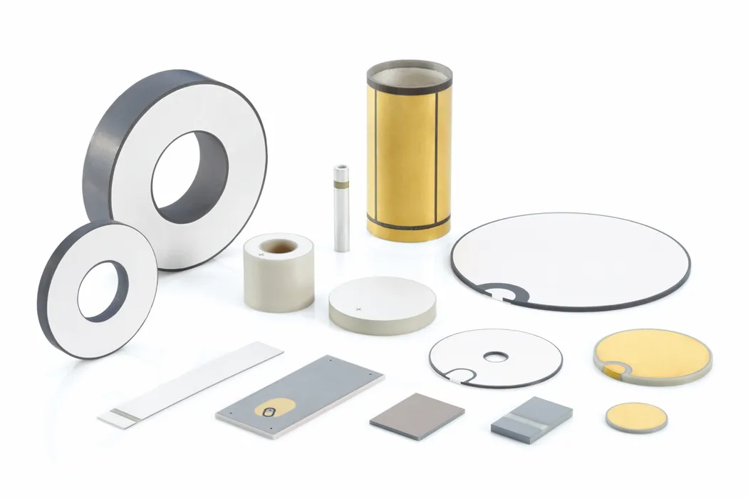 Bild 4:	Bei Piezoelementen sind unterschiedliche Varianten realisierbar, die die Anpassung an die jeweilige Anwendung ermöglichen: z.B. Rohre, Scheiben, Halb- und Hohlkugeln. (Bild: PI)