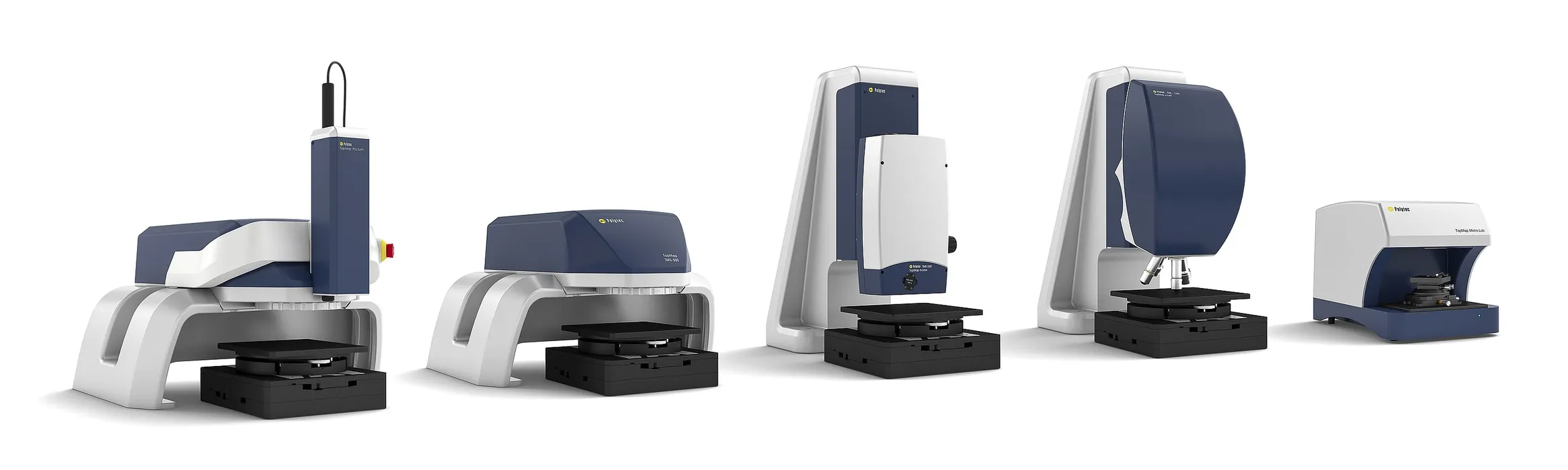 Bild 2:	Für jede Oberfläche die passende Messtechnik: Die bewährte TopMap-Familie. (Urheber: Polytec)