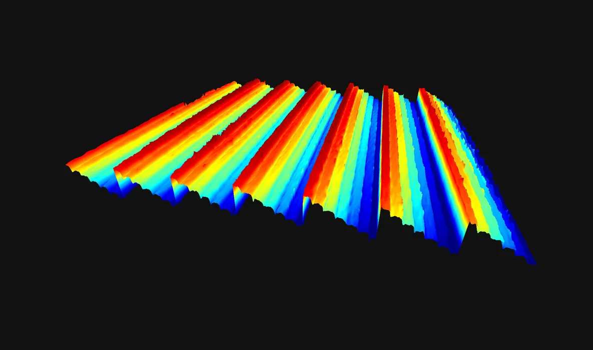 Bild 5:	Detaillierte Messungen mit hoher lateraler Auflösung, z.B. um Oberflächenrauheiten optischer Komponenten zu bestimmen. (Urheber: Polytec)