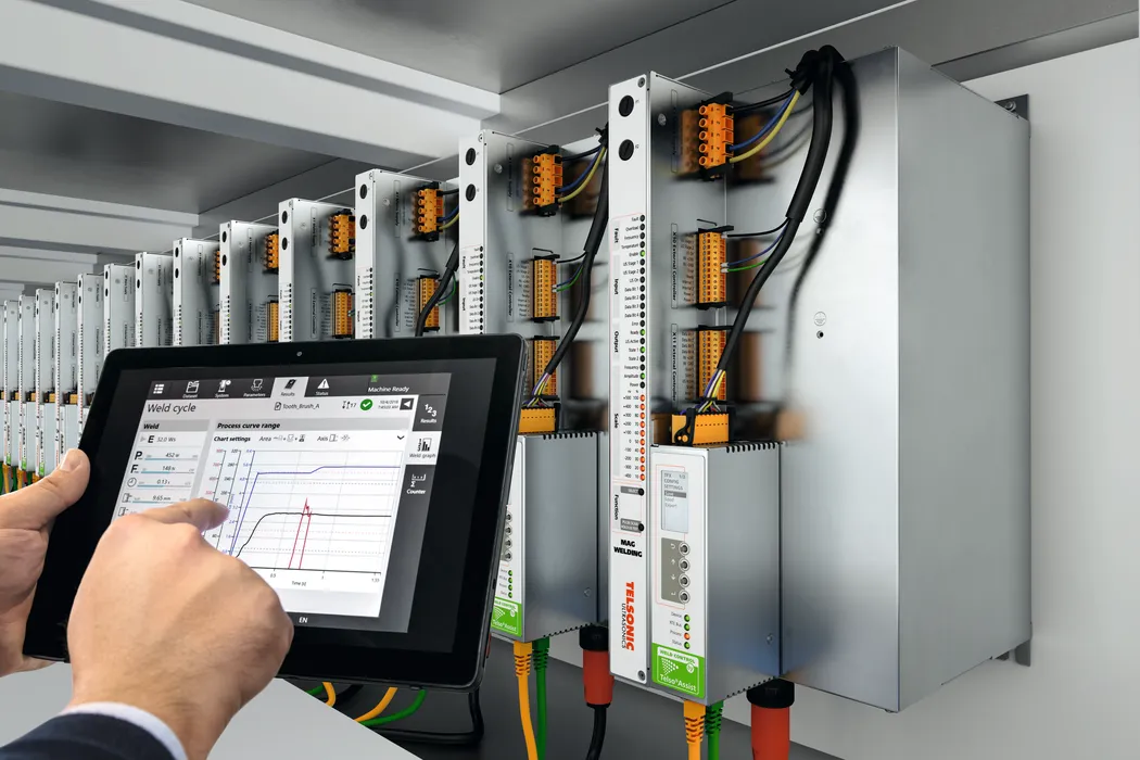 Bild 1:	Die Software TelsoFlex bildet die Grundlage zur Ausschöpfung des Digitalisierungspotenzials beim Ultraschallschweißen. (Urheber: Telsonic)