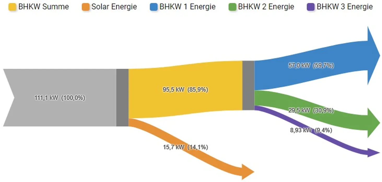 Bild 4:	Energieflüssen können übersichtlich im Sankey-Diagramm dargestellt werden. (Quelle: Welotec)